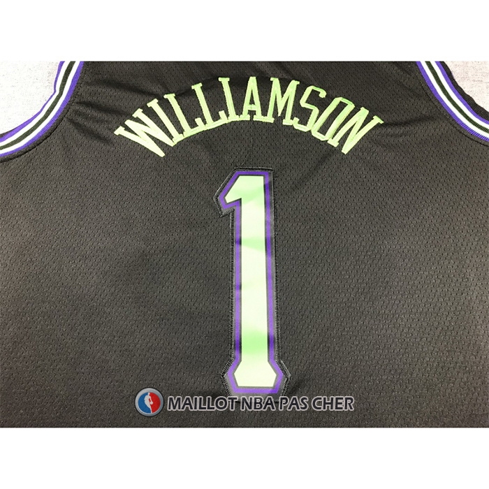 Maillot New Orleans Pelicans Zion Williamson NO 1 Ville 2023-24 Noir
